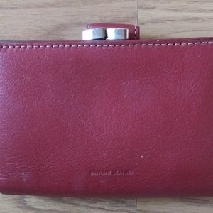 Red LEATHER wallet